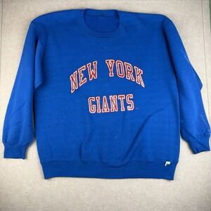 Vintage New York Giants Sweatshirt Men's Large‎ Blue NFL Russell Athletic Sports